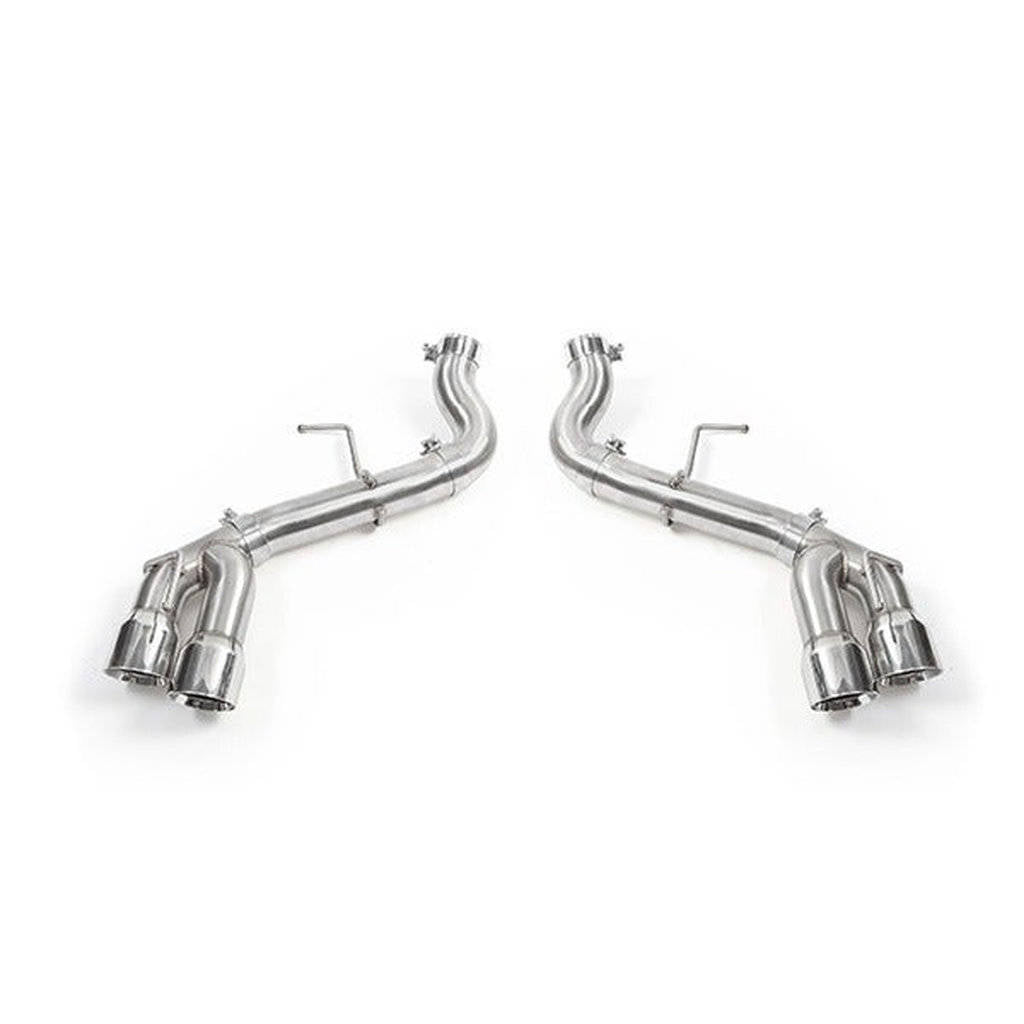 MISHIMOTO MMEXH-CAM8-16AQTRP CHEVROLET Camaro Quad-Tip Race Axle-Back Вихлопна система, 2016+ Поліровані насадки Photo-1