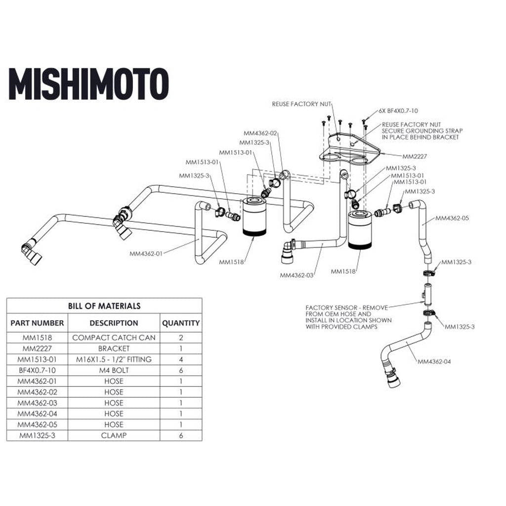 MISHIMOTO MMBCC-F27T-15SBE Комплект масляного уловлювача з перегородками для FORD F-150 2.7L EcoBoost, 2015-2017 Photo-1