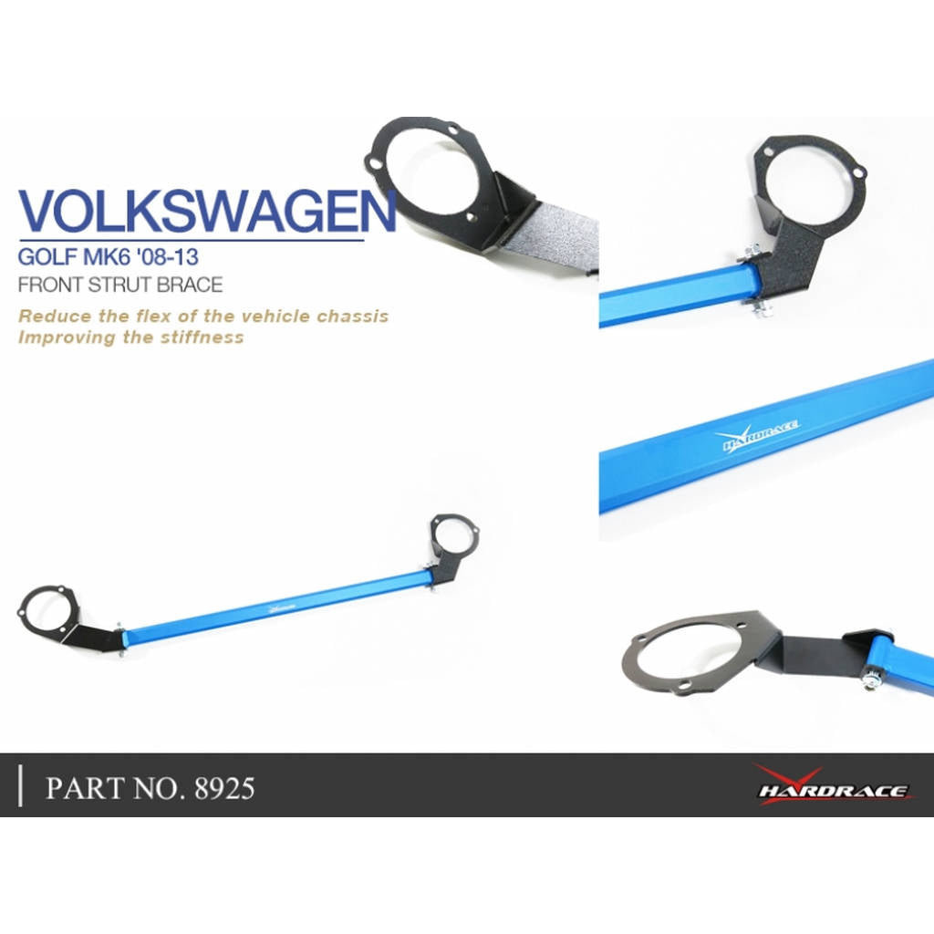 HARDRACE 8925 Передня розпірка стійки для VW GOLF MK6 PQ35 5K 08-13 Photo-5