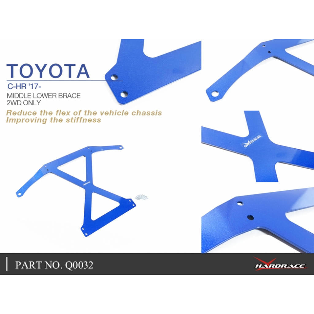 HARDRACE Q0032 Середня нижня скоба для TOYOTA PRIUS ZVW50 16- Photo-3