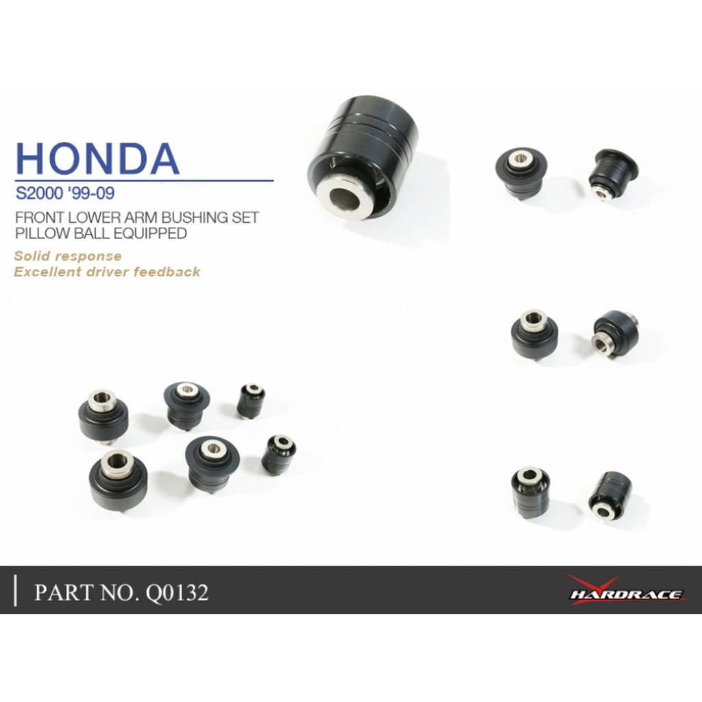 HARDRACE Q0132 Комплект втулок переднього нижнього важеля HONDA S2000 99-09 Photo-4