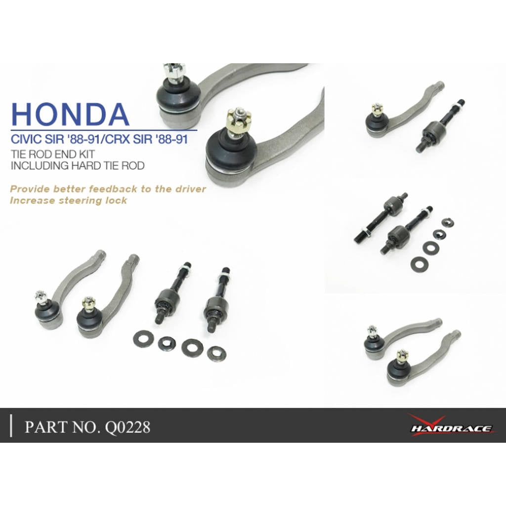 HARDRACE Q0228 Наконечник рульової тяги для HONDA CIVIC EF8/9 88-91 Photo-4
