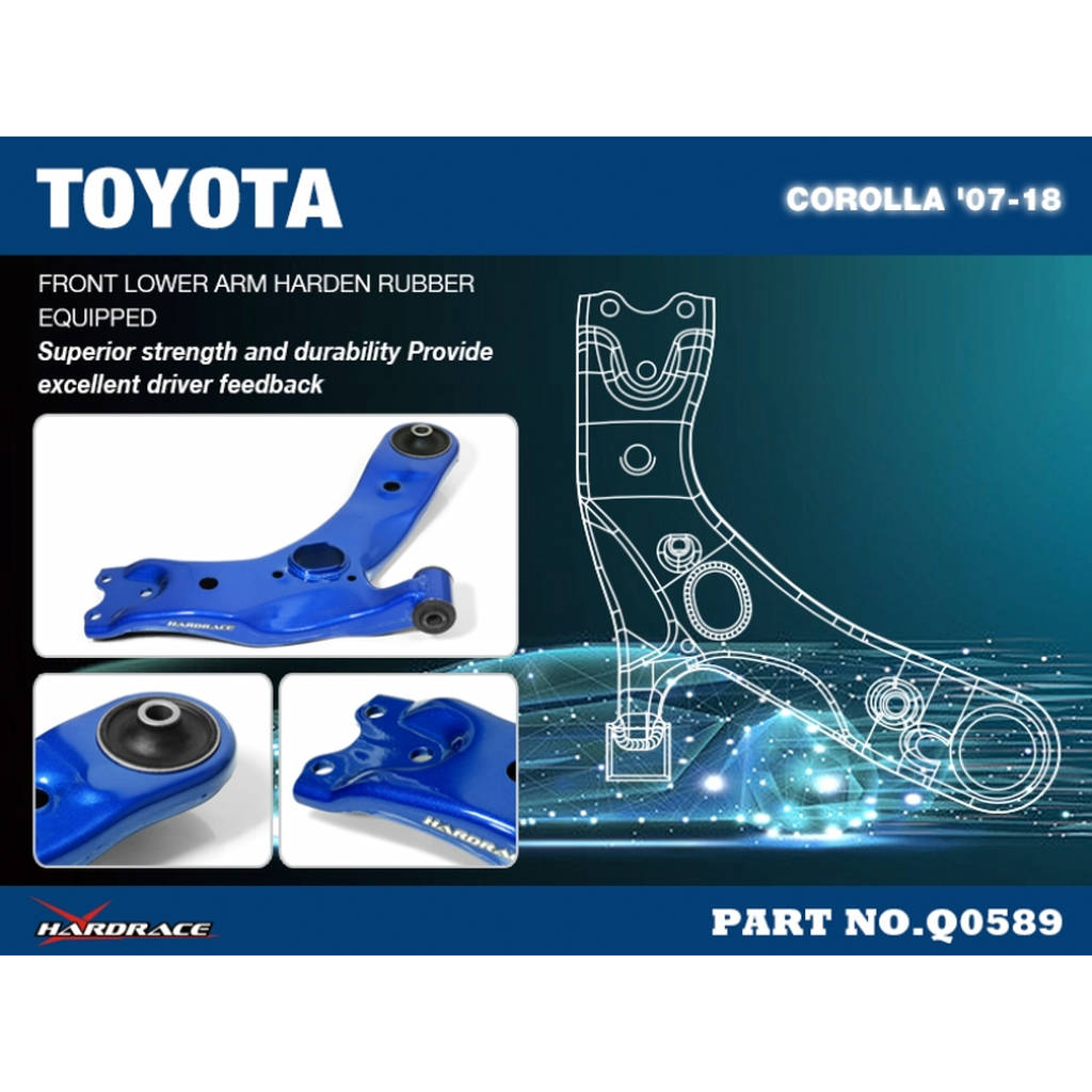 HARDRACE Q0589 Важіль для TOYOTA COROLLA E150 07-13 Photo-1