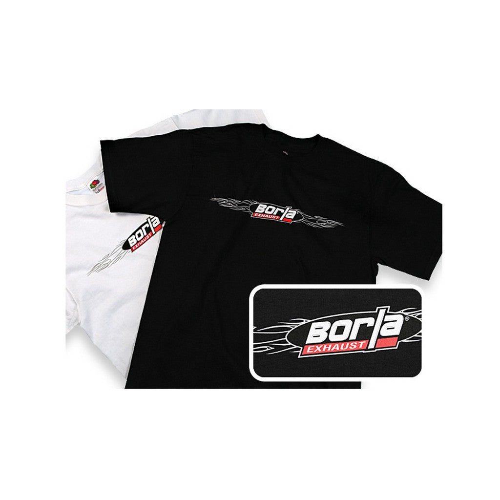 BORLA 21288 ФутболкаS with WIREFLAME BORLA LOGO, CREW NECK, MEN White, Size Medium Photo-0