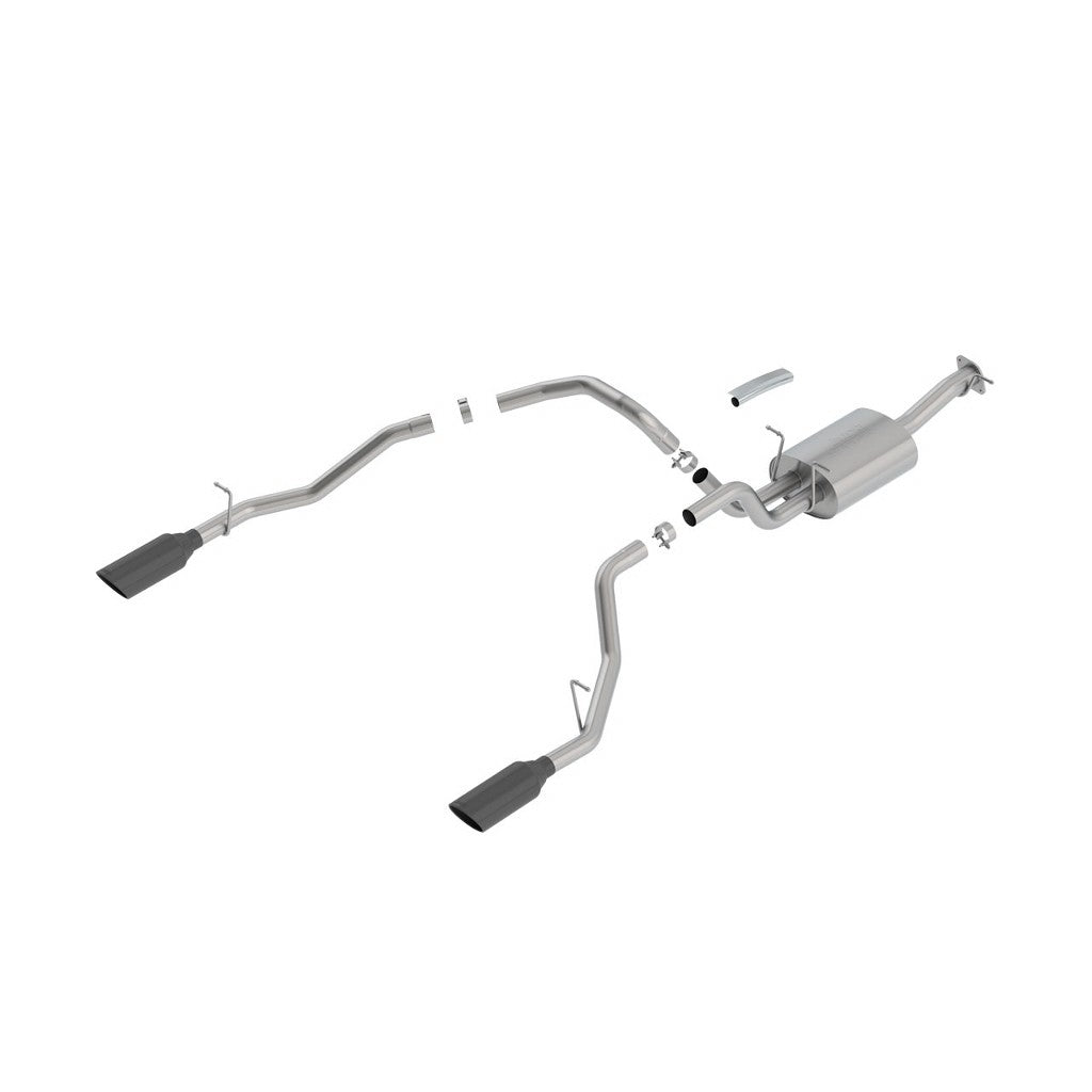 BORLA 140752BC Вихлопна система Cat-Back "S-Type" 3", 2.5" 5" RD x 15.25" RAM TRUCKS 1500 5.7L V8 AT Photo-0