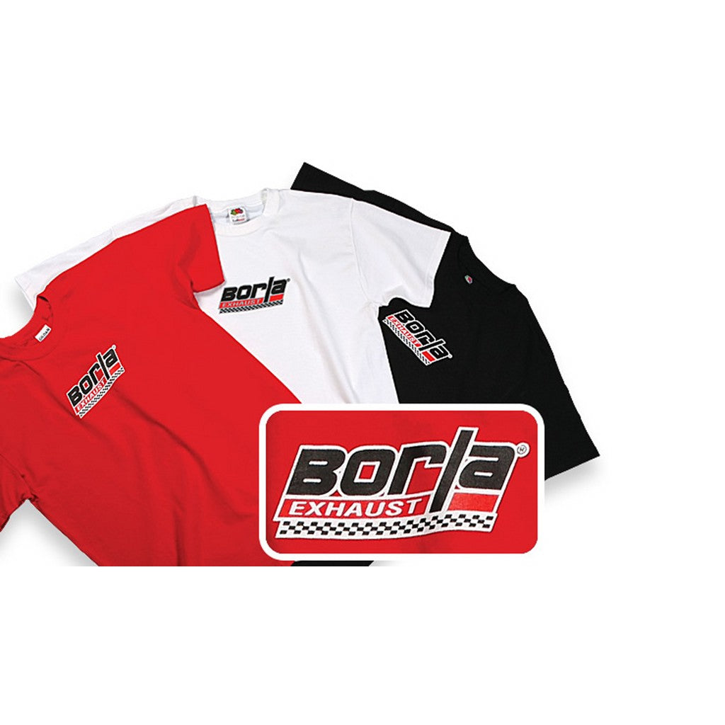 BORLA 21276 ФутболкаS with CHECKERED BORLA LOGO, CREW NECK, MEN Black, Size Medium Photo-0