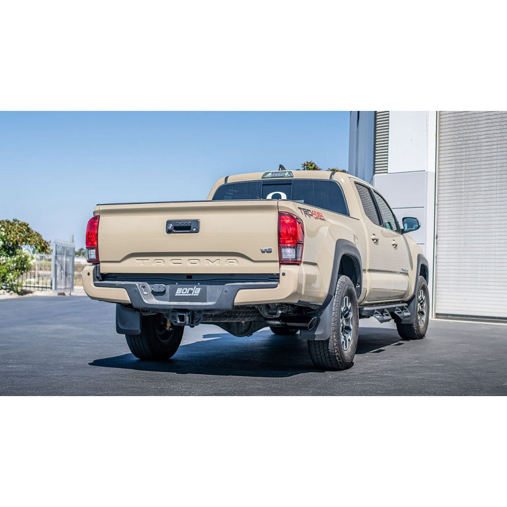 BORLA 140680BC Вихлопна система Cat-Back "S-Type" 2.5" S RD RL AC 4" RD x 12" TOYOTA TACOMA 3.5L AT Photo-1