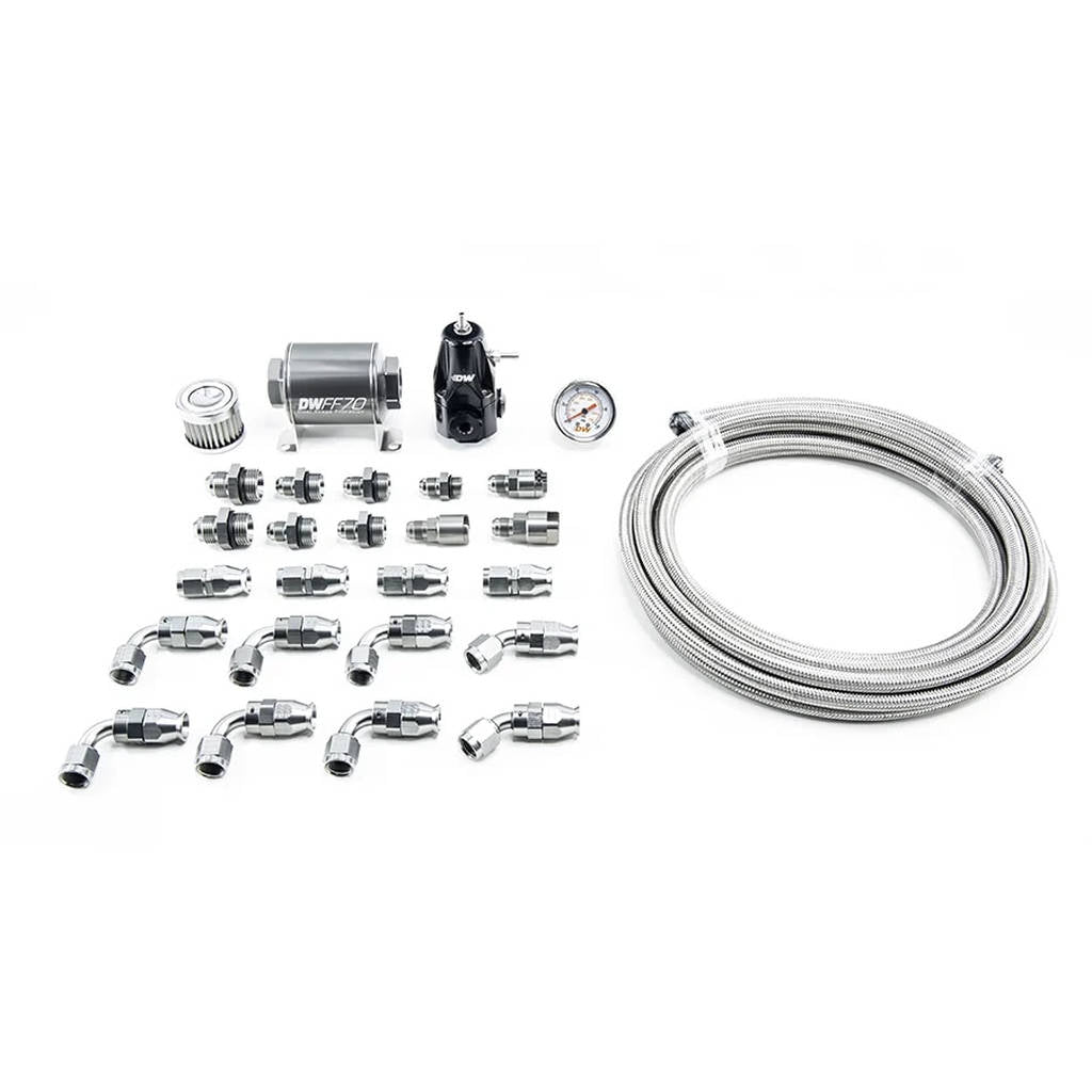 DEATSCHWERKS 6-608 Модуль насоса зворотний сантехнічний комплект SS PTFE DW400 для HONDA Civic 2001-15 Photo-0