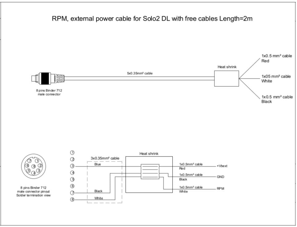 AIM V02589020 SOL02 DL rpm / EXT.PW Кабель (2м) Photo-2
