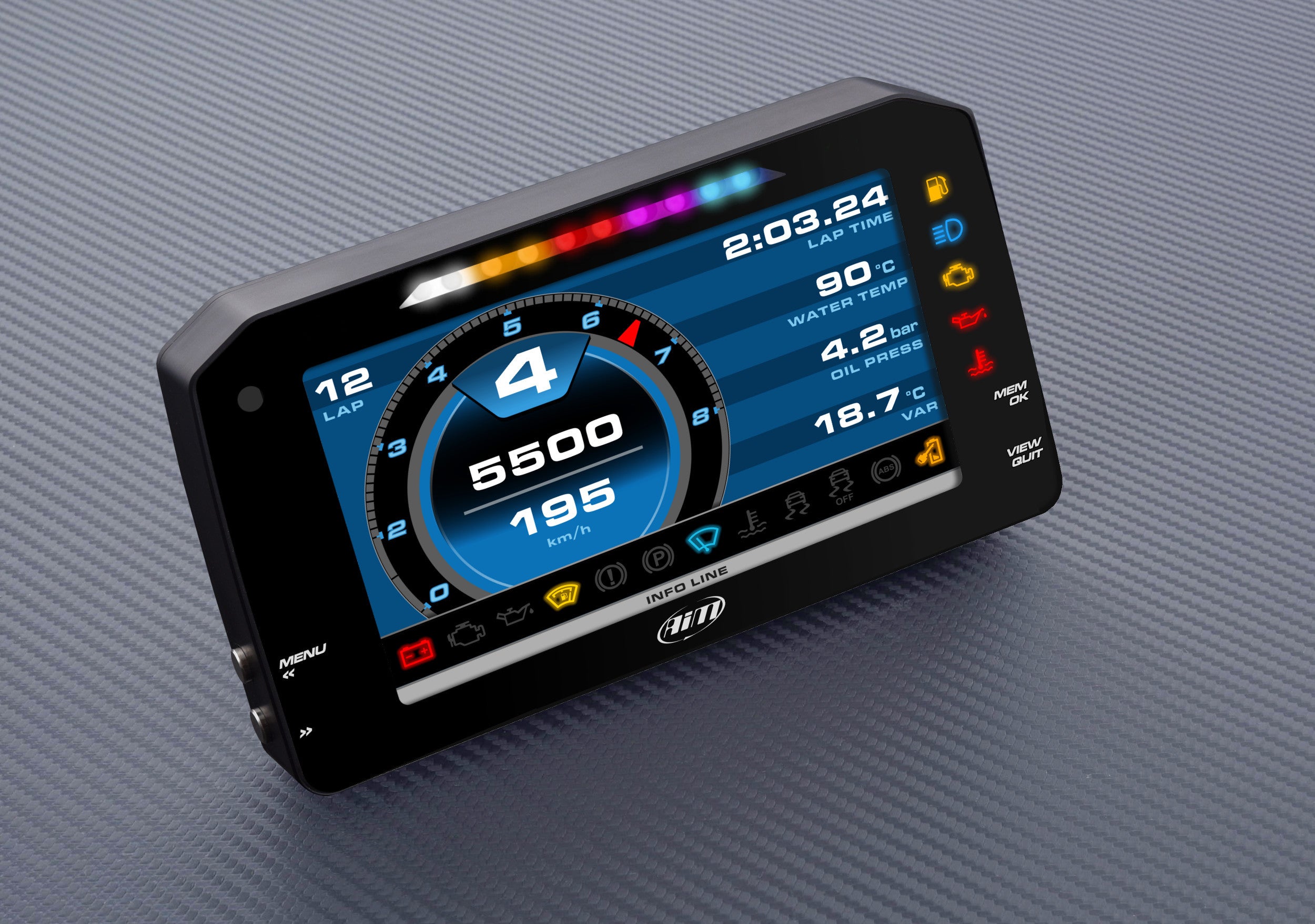 AIM XA5MXPSTRI020 Панель приладів MXP Strada Street icons version з OBD джгутом CAN + K (ECU) Photo-1