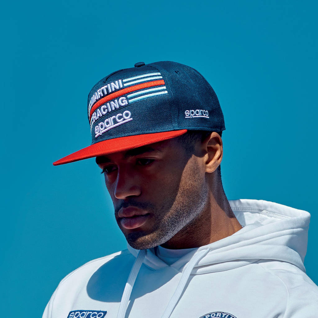 SPARCO 01283BM Бейсболка / кепка FLAT VISOR CAP MARTINI RACING, темно-синій Photo-2