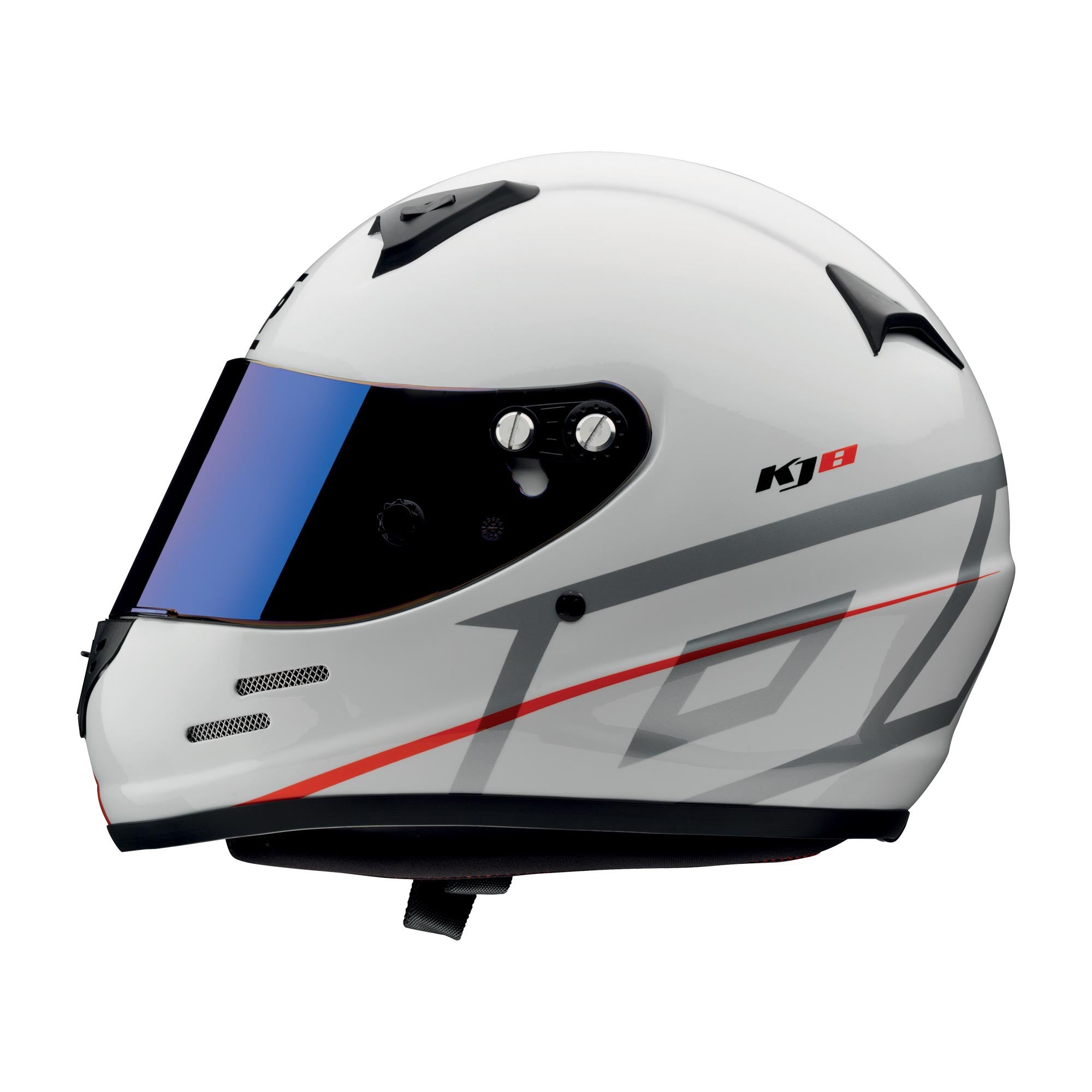 OMP SC0-0790-B01-020-S (SC790E020S) Шолом для картингу KJ-8 EVO закритий, CMR 2016, білий, іридієвий визор в к-ті, розмір S (54-55) Photo-3
