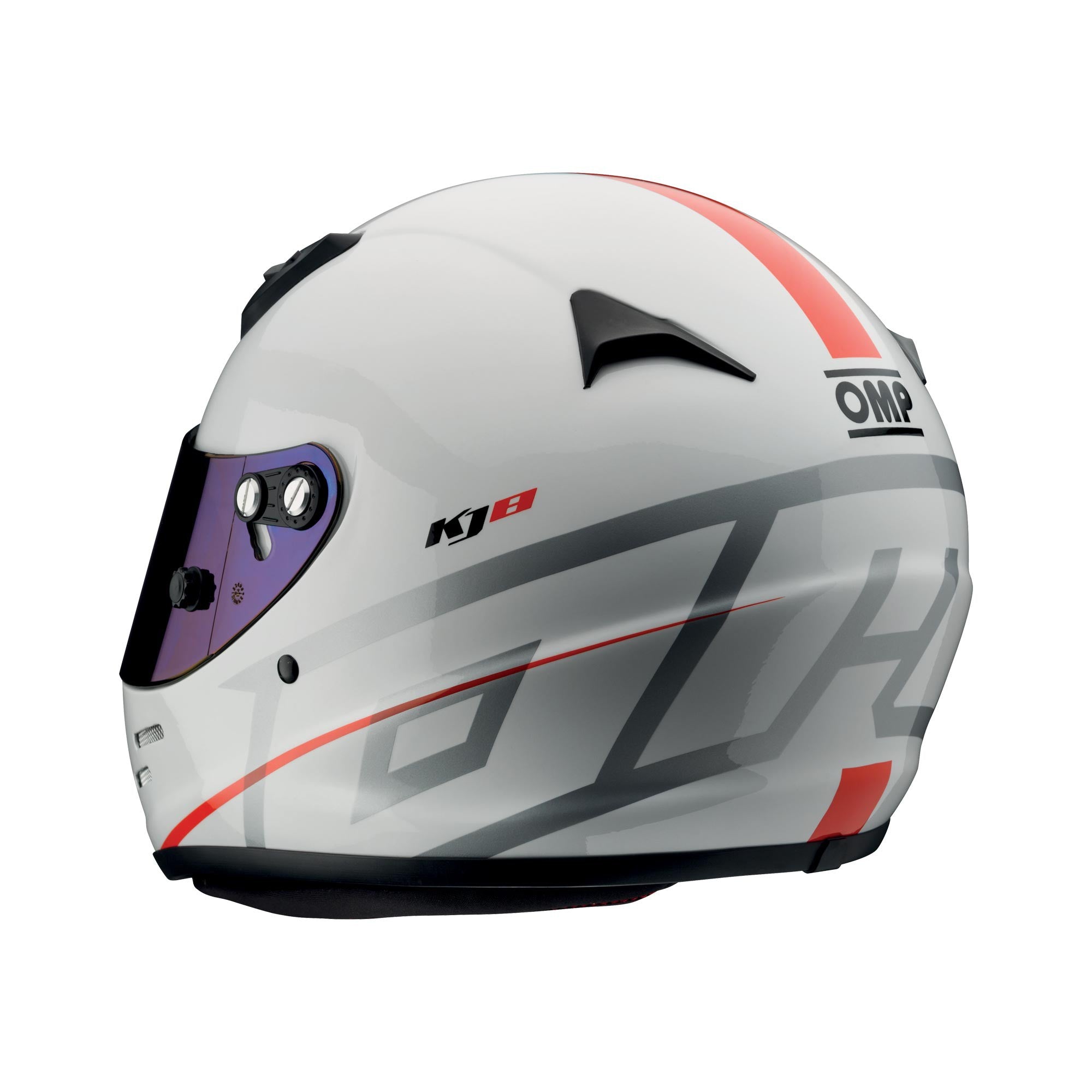 OMP SC0-0790-B01-020-S (SC790E020S) Шолом для картингу KJ-8 EVO закритий, CMR 2016, білий, іридієвий визор в к-ті, розмір S (54-55) Photo-1