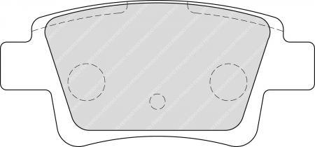 FERODO FCP1858H Задні гальмівні колодки DS2500 для FIAT Grande Punto / Punto Photo-0