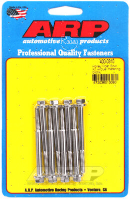 ARP 400-0310 Комплект болтів поплавкової чаші карбюратора для Holley з подвійним блоком дозування Photo-0