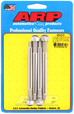 ARP 400-3213 Набір шпильок шківа водяного насоса 5/16-24 X 4.000 дюйма з нержавіючої сталі, полірований шестигранник (підходить для розпірки вентилятора 2.750 дюйма) Photo-0