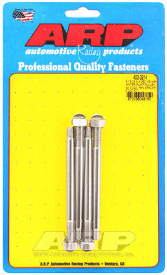 ARP 400-3214 Набір шпильок шківа водяного насоса 5/16-24 X 4.250 дюйма з нержавіючої сталі, полірований шестигранник (підходить до проставки вентилятора 3000 дюйма) Photo-0