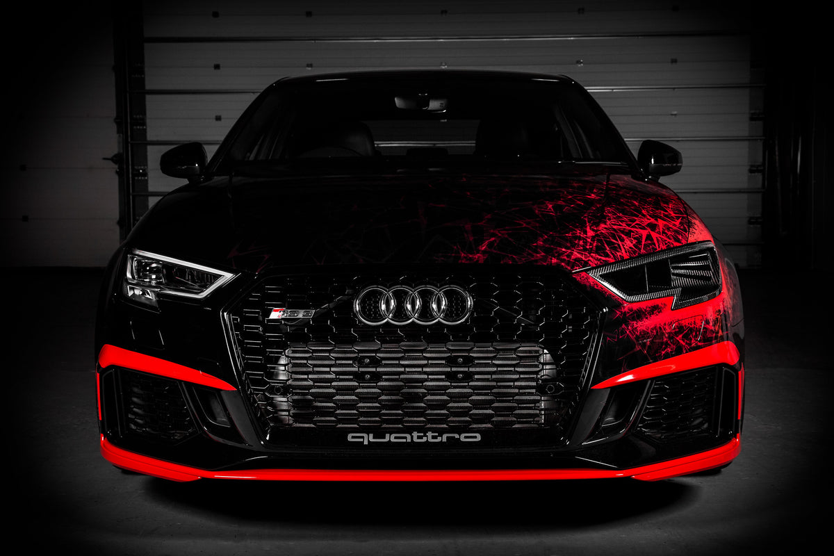 EVENTURI EVE-ST38V8S-CF-HDP Повітрозабірники фар Race (карбон) для AUDI RS3 Stage 3 Photo-5
