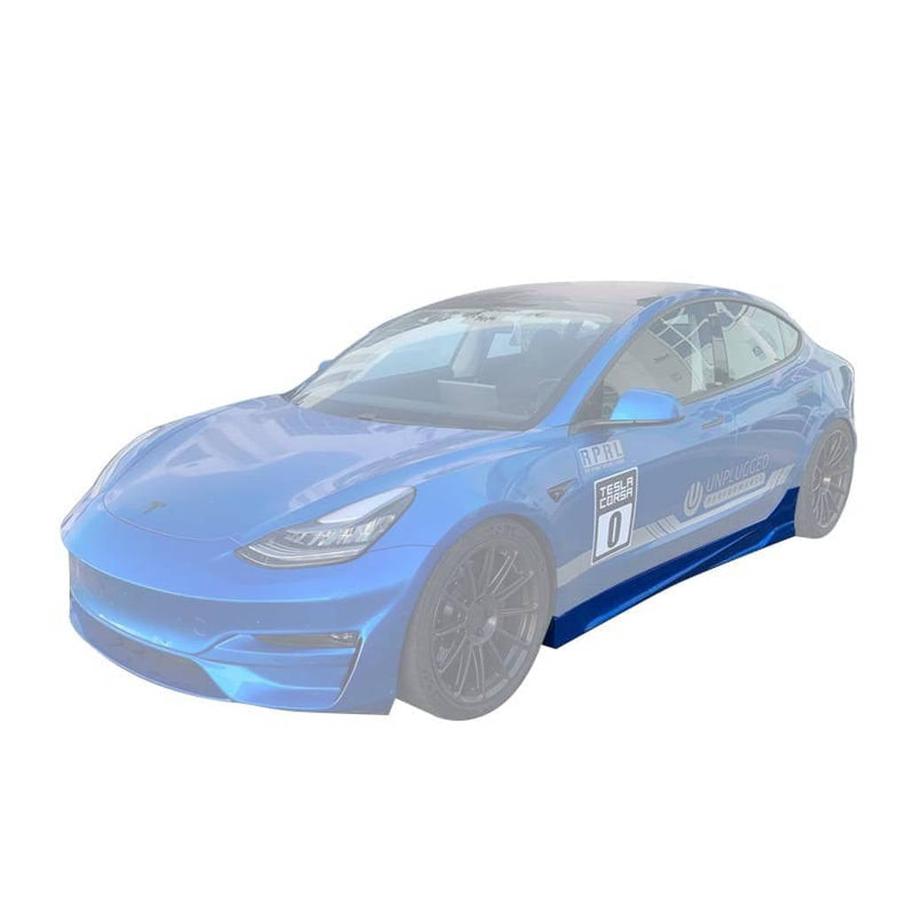 UNPLUGGED PERFORMANCE UP-M3-303-3.1 Накладки на пороги, PFRP для TESLA Model 3 Photo-0