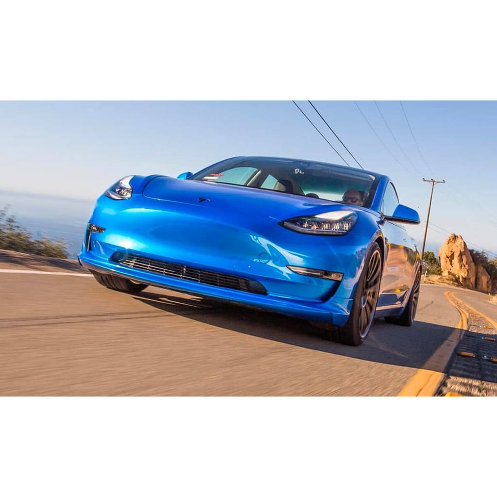 UNPLUGGED PERFORMANCE UP-M3-301-6.1 Передній спойлер, срібний металік для TESLA Model 3 Photo-1