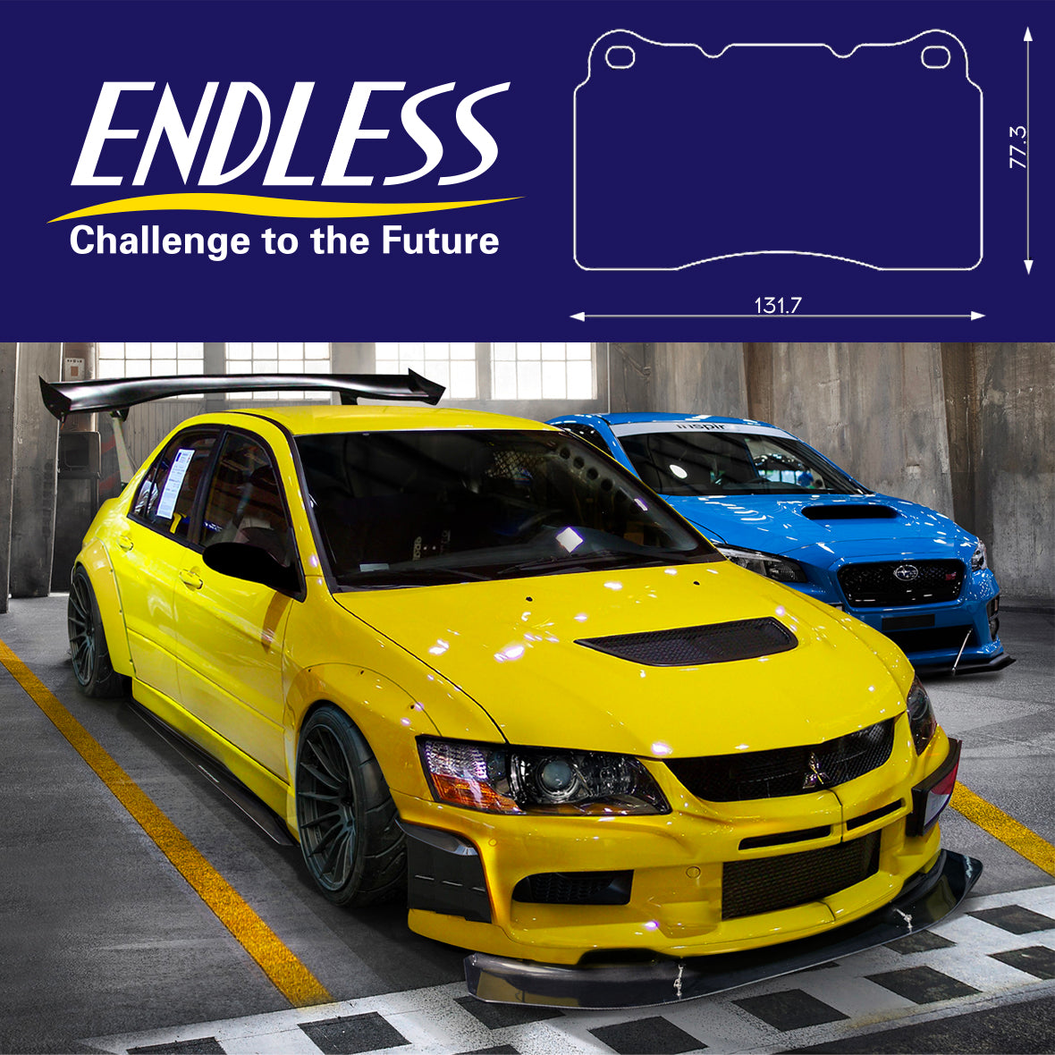 ENDLESS EP357SSY Гальмівні колодки перед SUBARU STI, MITSUBISHI EVO, MEGANE RS250, ASTRA J OPC Photo-1