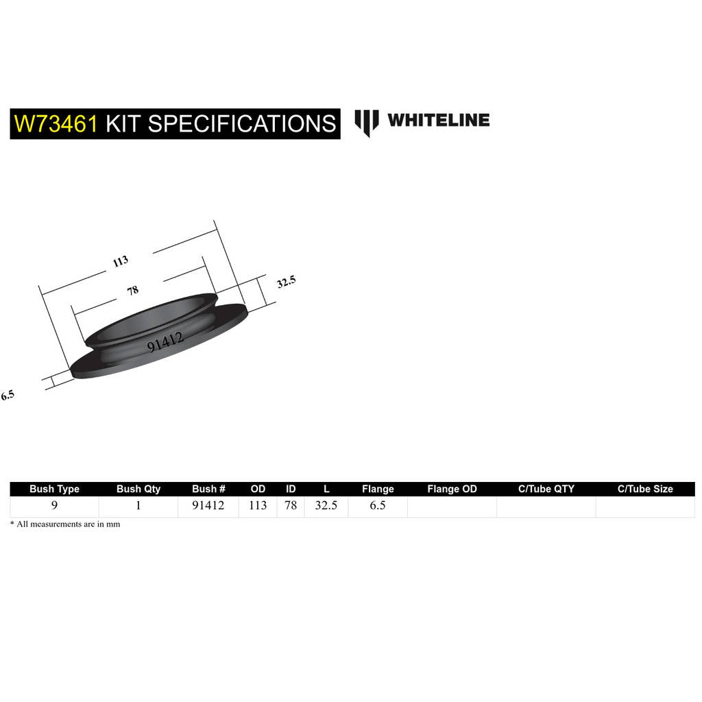 WHITELINE W73461 Нижня втулка подушки пружини Photo-4