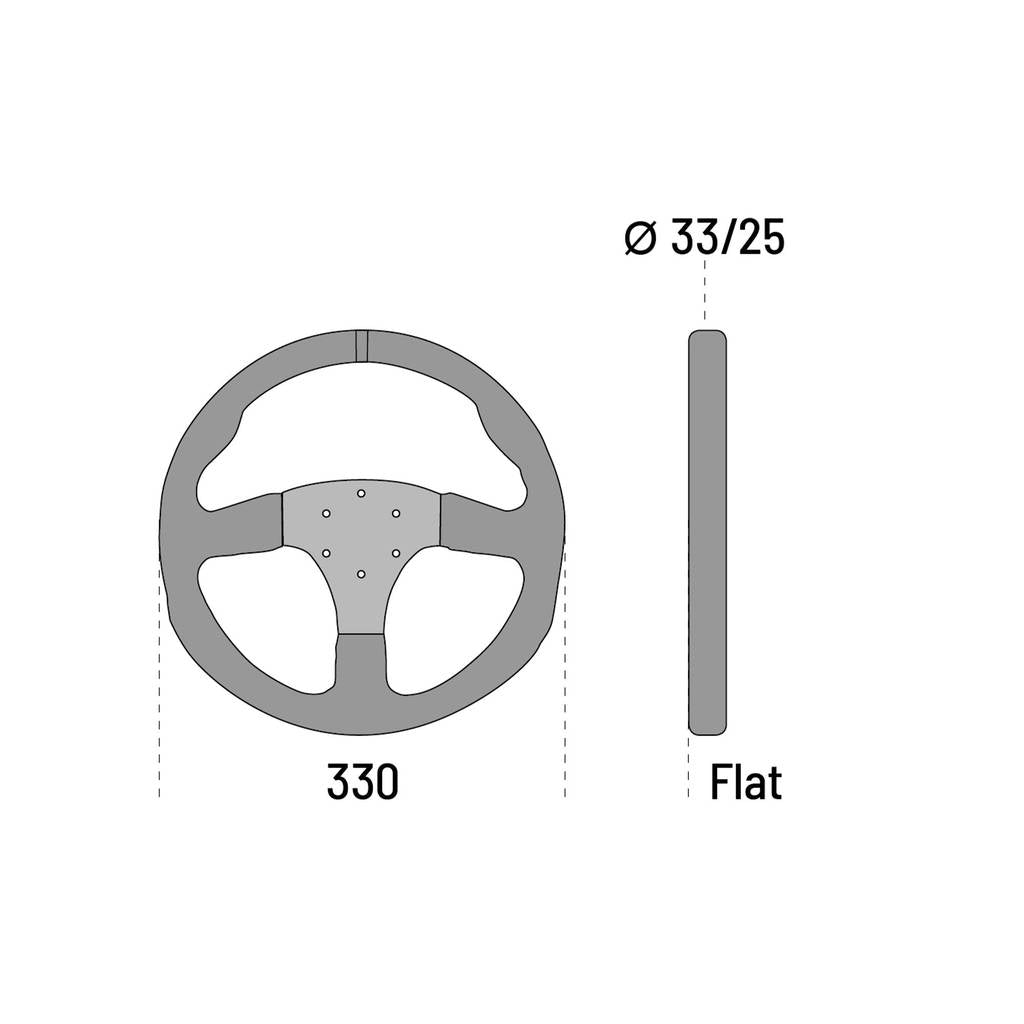 SPARCO 015R330CSO Кермо R330, замша, чорний, діаметр 330 мм, обід 33/25 мм, виліт 00 мм Photo-1