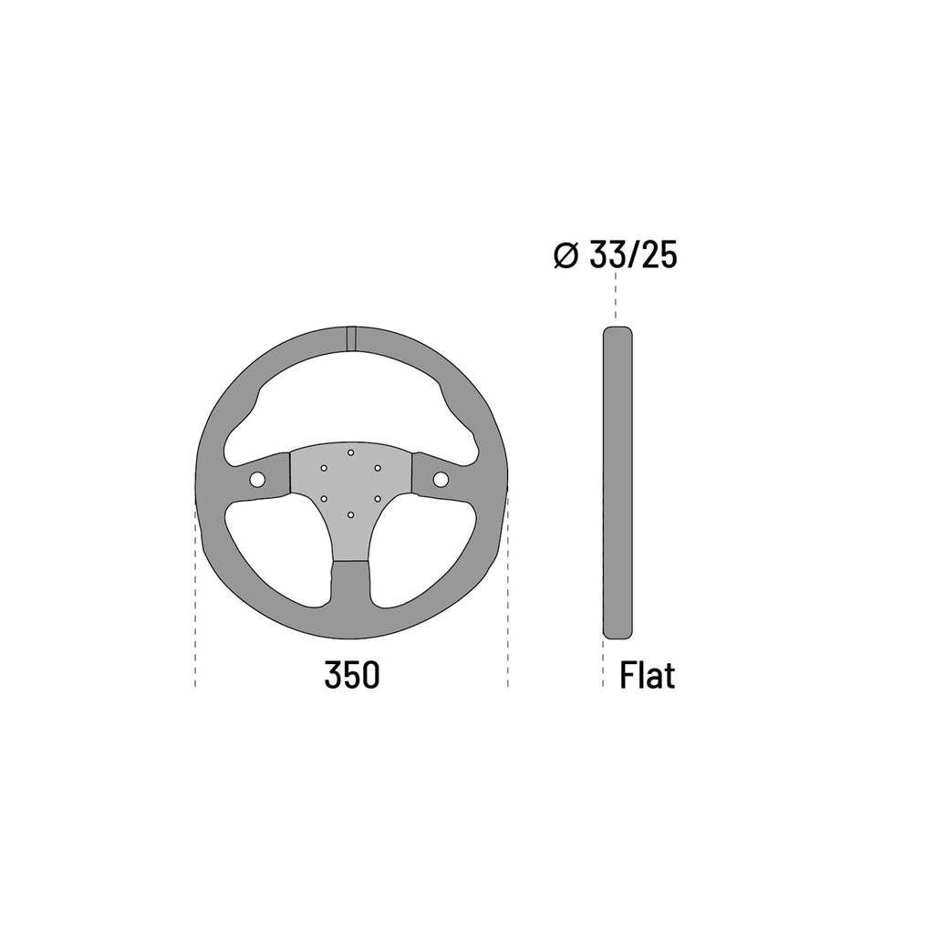SPARCO 015R350CSO Кермо R350, замша, чорний, діаметр 350 мм, обід 33/25 мм, виліт 00 мм Photo-1