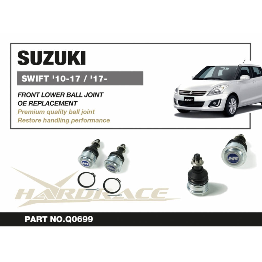 HARDRACE Q0699 Передній нижній кульовий шарнір 2 шт для SUZUKI SWIFT '10-17/ '17- Photo-1