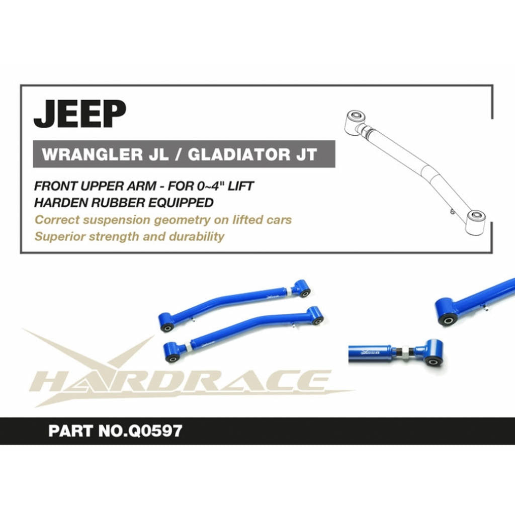 HARDRACE Q0597 Передній нижній важель 2 шт для JEEP WRANGLER JL/GLADIATOR Photo-1