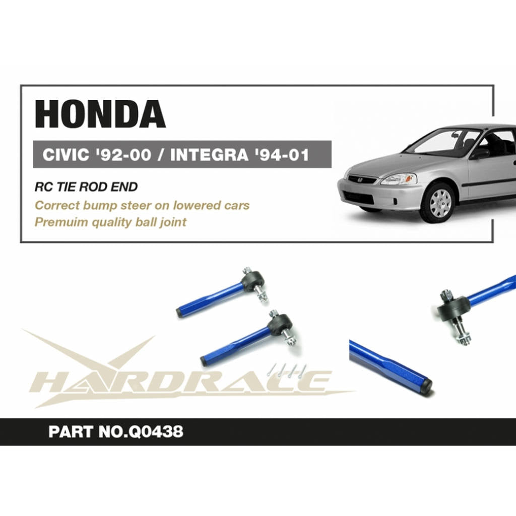 HARDRACE Q0438 Наконечник рульової тяги RC - 2 шт для HONDA CIVIC '92-00 / INTEGRA '94-01 Photo-1