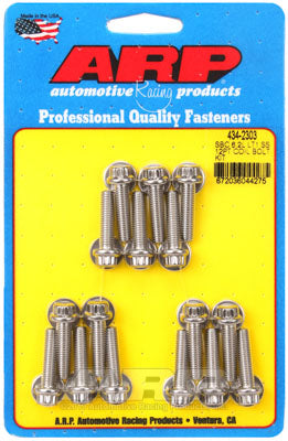 ARP 434-2303 Комплект болтів кронштейна котушки нержавіюча сталь 12pt для малого блоку CHEVROLET LT1 small block 6,2 л Photo-0
