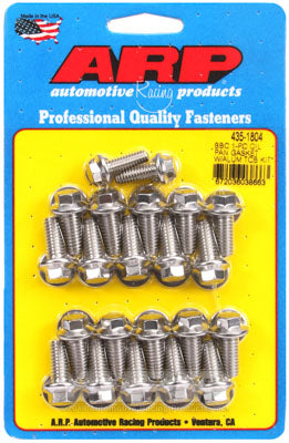 ARP 435-1804 Комплект болтів масляного піддона 1 шт для CHEVROLET Big Block прокладка з шестигранною алюмінієвою кришкою ГРМ Photo-0