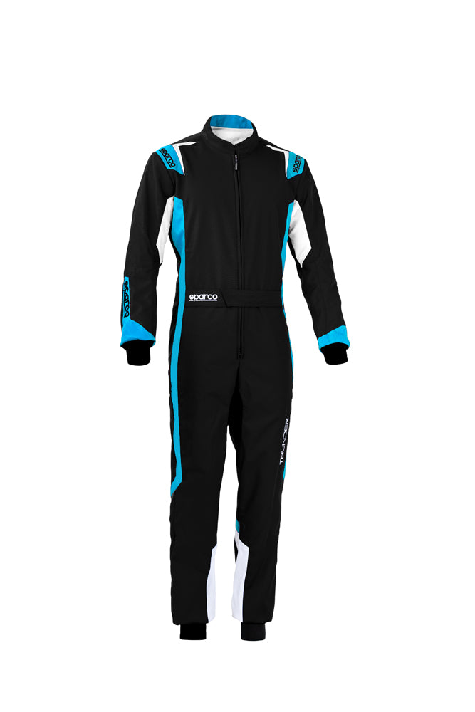 SPARCO 002342NRAZ140 Комбінезон для картингу THUNDER YOUTH, CIK, дитячий, чорний/синій, розмір 140 Photo-0