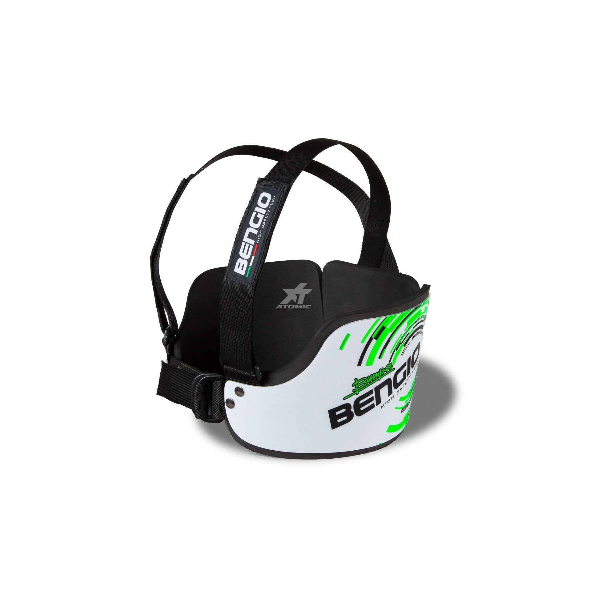 BENGIO STDLDSMWG BUMPER Lady Захист ребер жіноча для картингу, білий/зелений, розмір S/M Photo-0