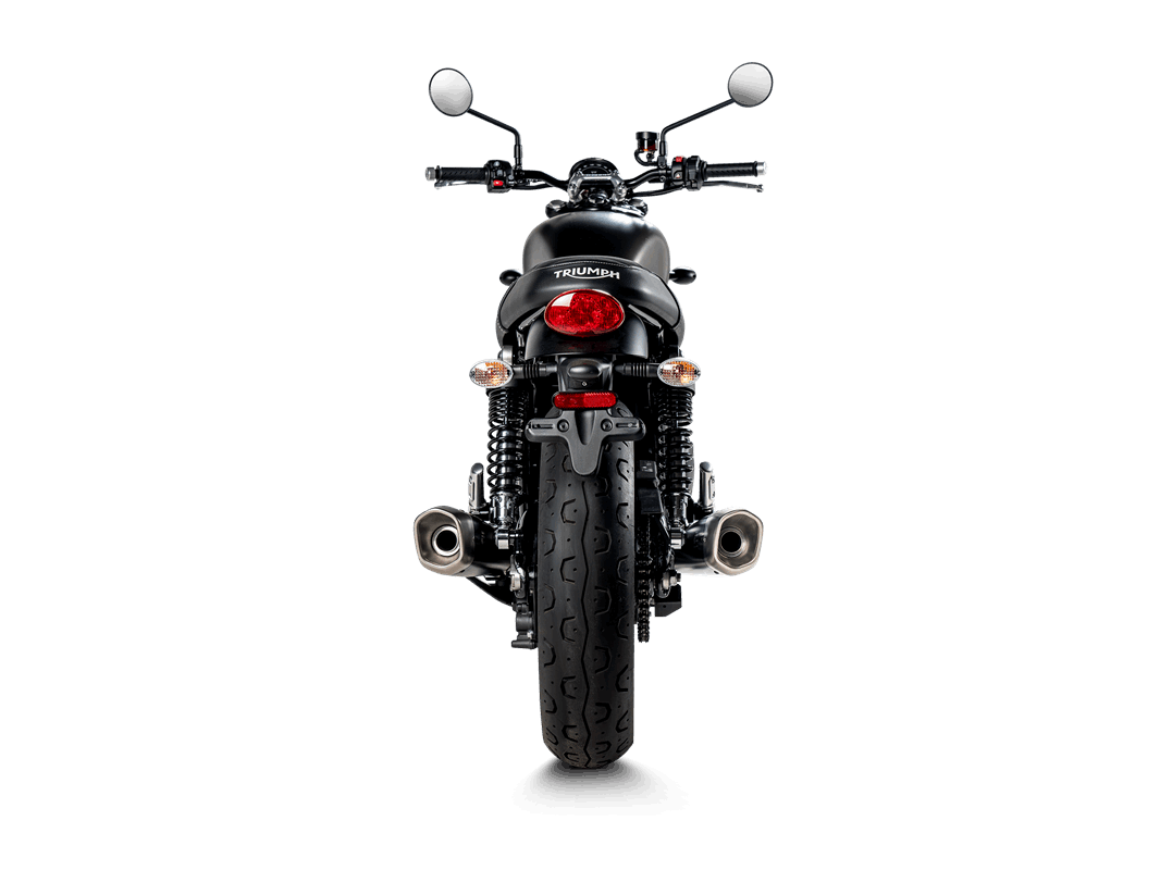 AKRAPOVIC S-T9SO2-HCQTBL Вихлопна система Slip-On Line (Titanium) для Triumph Street Twin 2016 - 2020 Photo-1