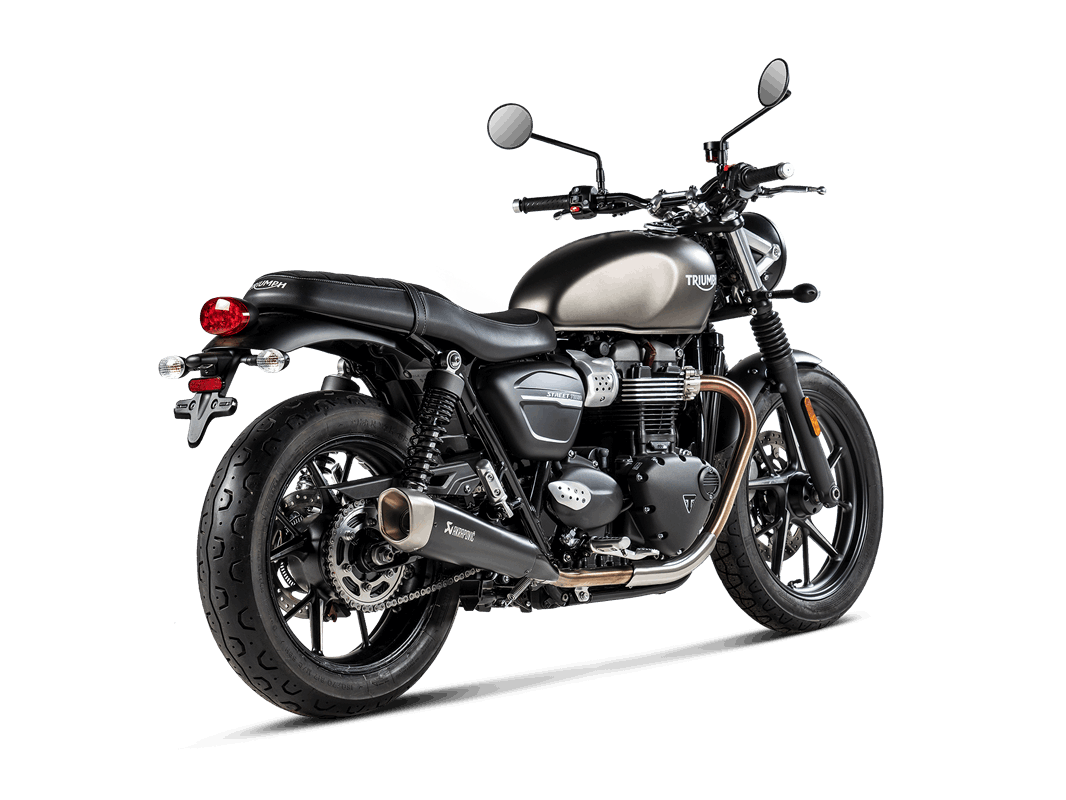 AKRAPOVIC S-T9SO2-HCQTBL Вихлопна система Slip-On Line (Titanium) для Triumph Street Twin 2016 - 2020 Photo-2