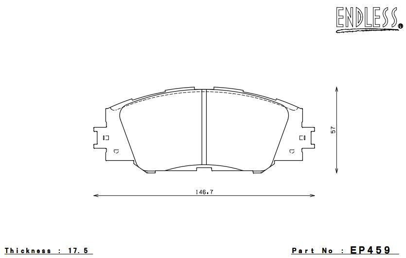 ENDLESS EP459SSY Гальмівні колодки передні для TOYOTA RAV4 09-10 Photo-0