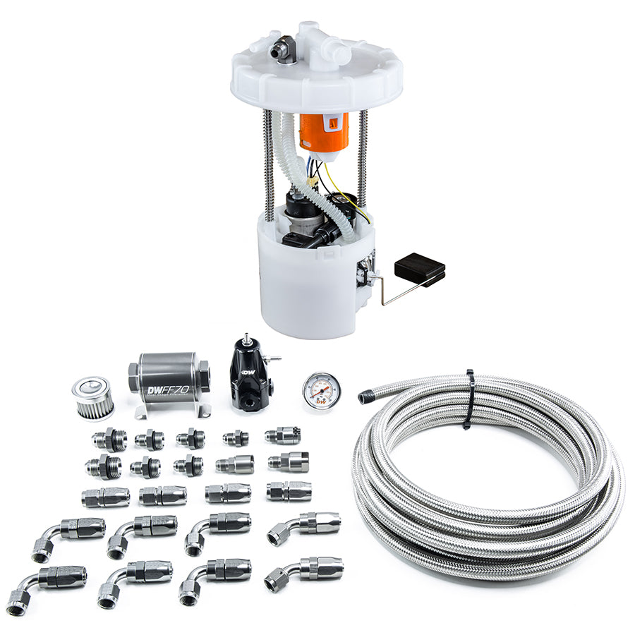 DEATSCHWERKS 9-401-607-7041 Модуль насоса DW400 + комплект для повернення SS CPE для 8-го покоління 2006-11 HONDA Civic Si K20 Photo-0