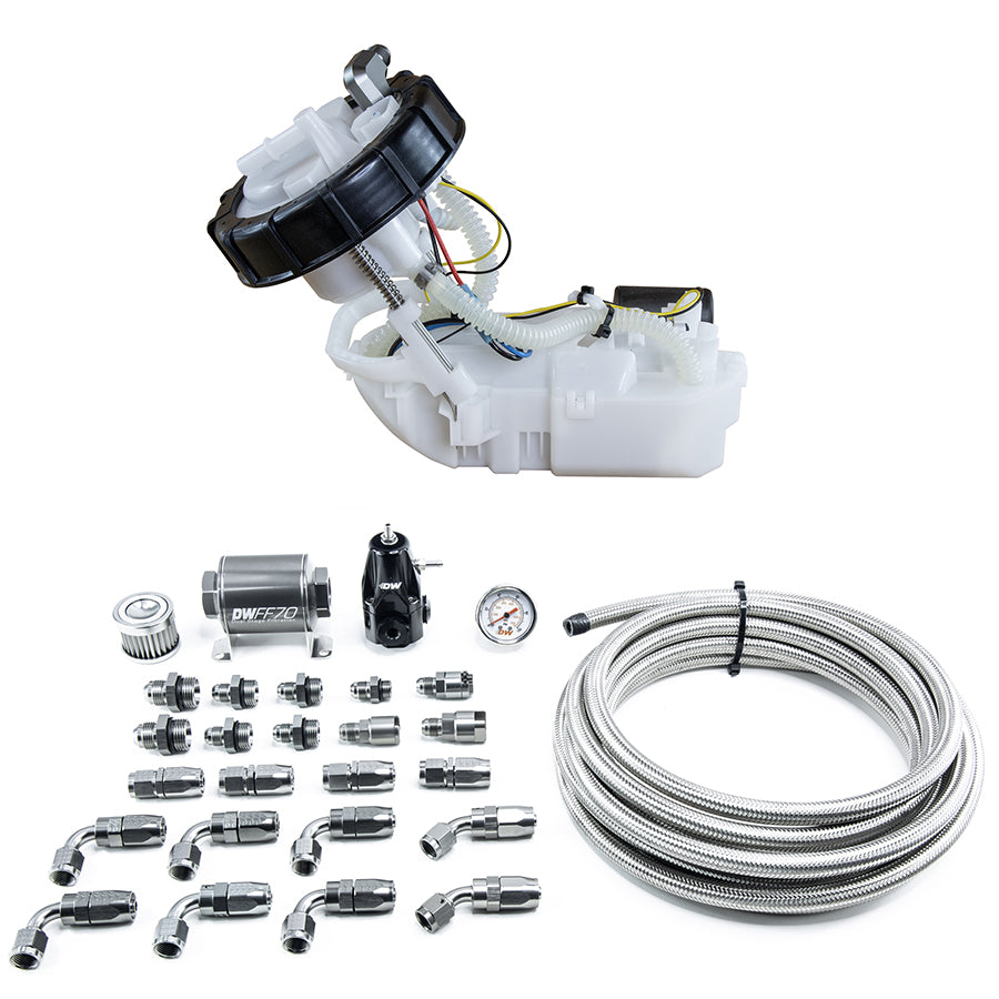 DEATSCHWERKS 9-401-607-7040 Модуль насоса DW400 + комплект для повернення SS CPE для 7-го покоління 2001-05 HONDA Civic/ACURA RSX Photo-0