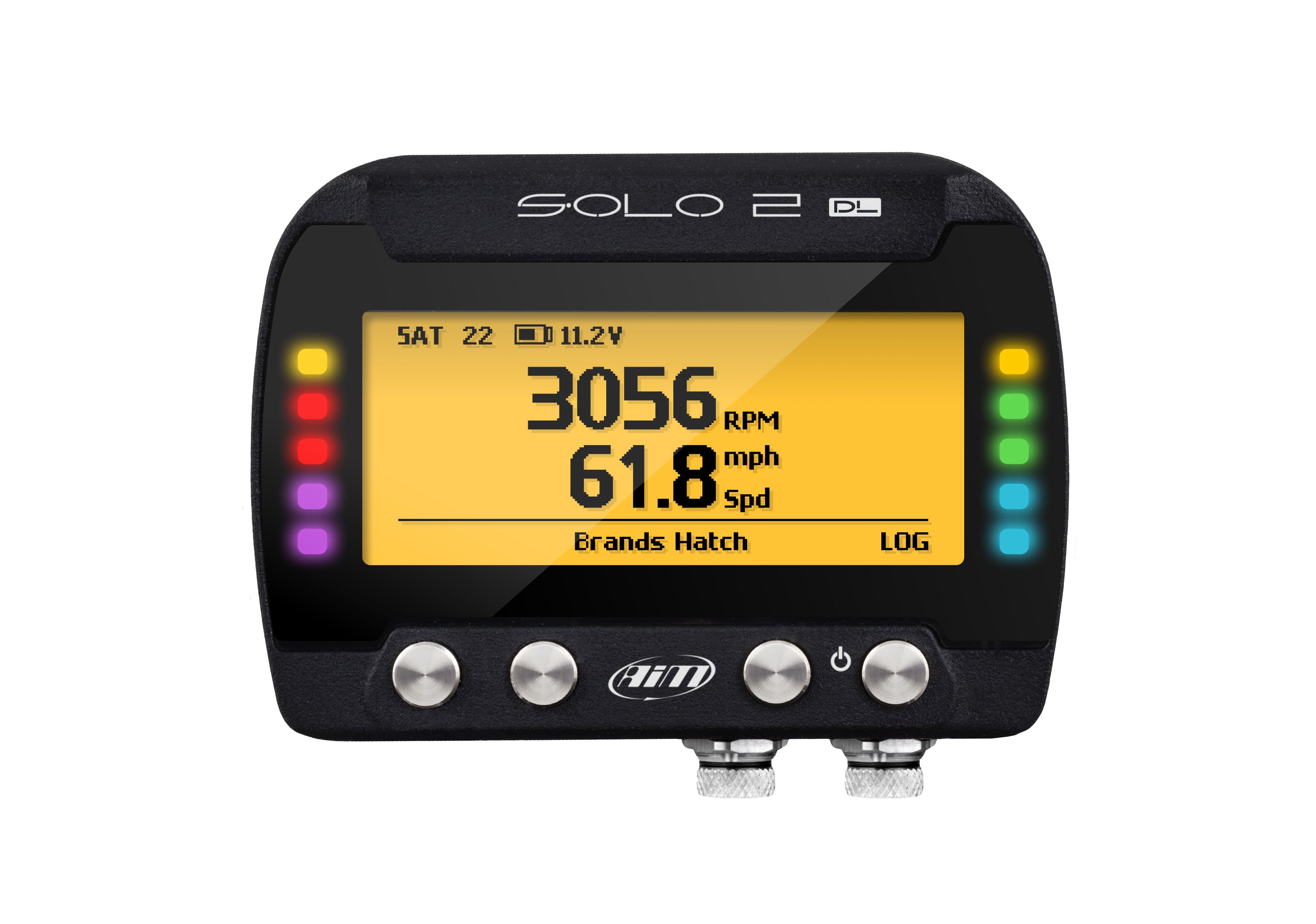 AIM X47SOLO2DL02E0 GPS - Лаптаймер Solo 2 DL CAN/RS232 + Зовнішній кабель живлення Photo-0