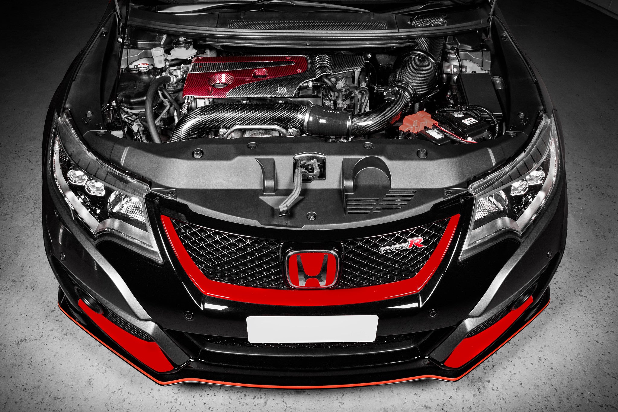 EVENTURI EVE-FK8FK2-ENG Кришка двигуна (карбон) для HONDA Civic Type R (FL5 / FK8 / FK2) Photo-2