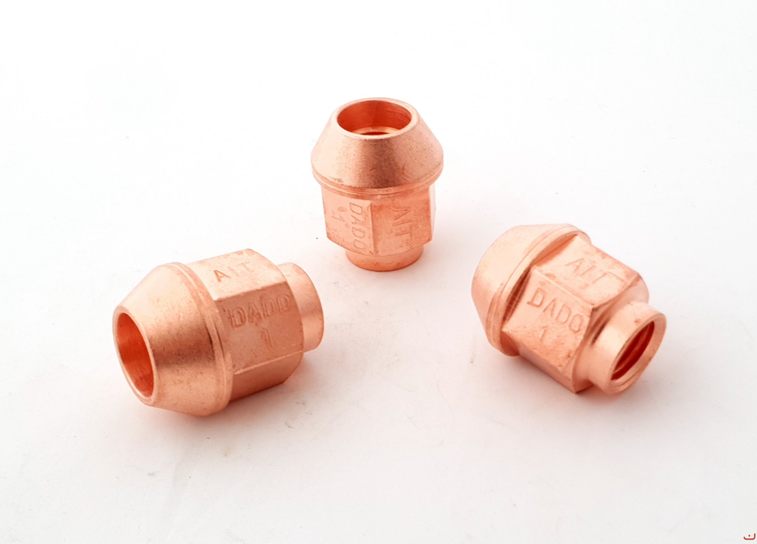 A.I.TECH AIT-DADO-1 Сталева обміднена гайка 12x1,5, ex 19mm, o.d. 23mm, конічна, загальна довжина 27mm Photo-1