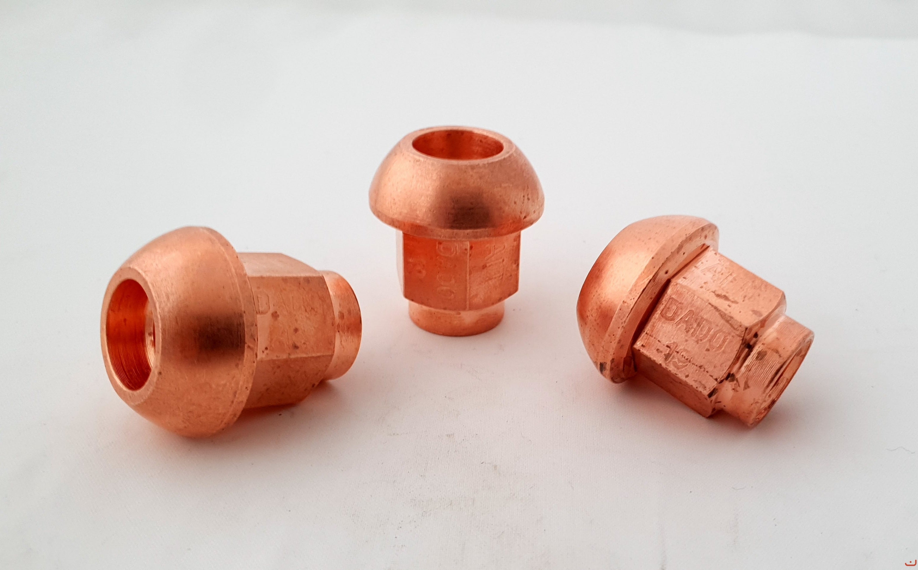 A.I.TECH AIT-DADO-19 Сталева обміднена гайка 12x1,5, ex 17mm, o.d. 25mm, сферична, повна довжина 27mm Photo-1