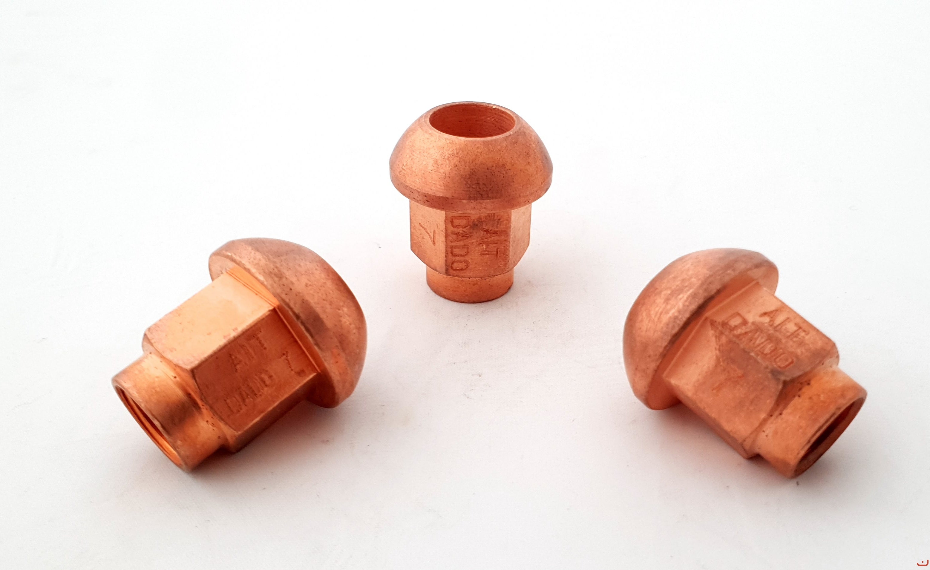 A.I.TECH AIT-DADO-7 Сталева обміднена гайка 12x1,25, ex 17mm, o.d. 25mm, сферична, загальна довжина 28mm Photo-1