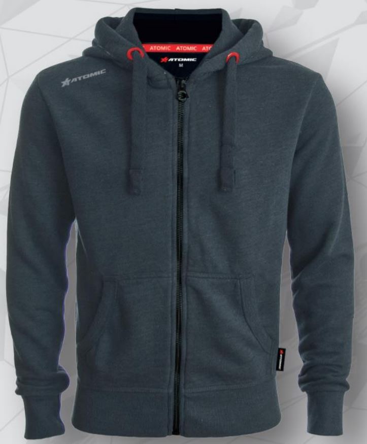 ATOMIC MOTORSPORT COLLECTION AMC-003-XXL Легкий худі на блискавці, темно-сірий, розмір XXL Photo-1