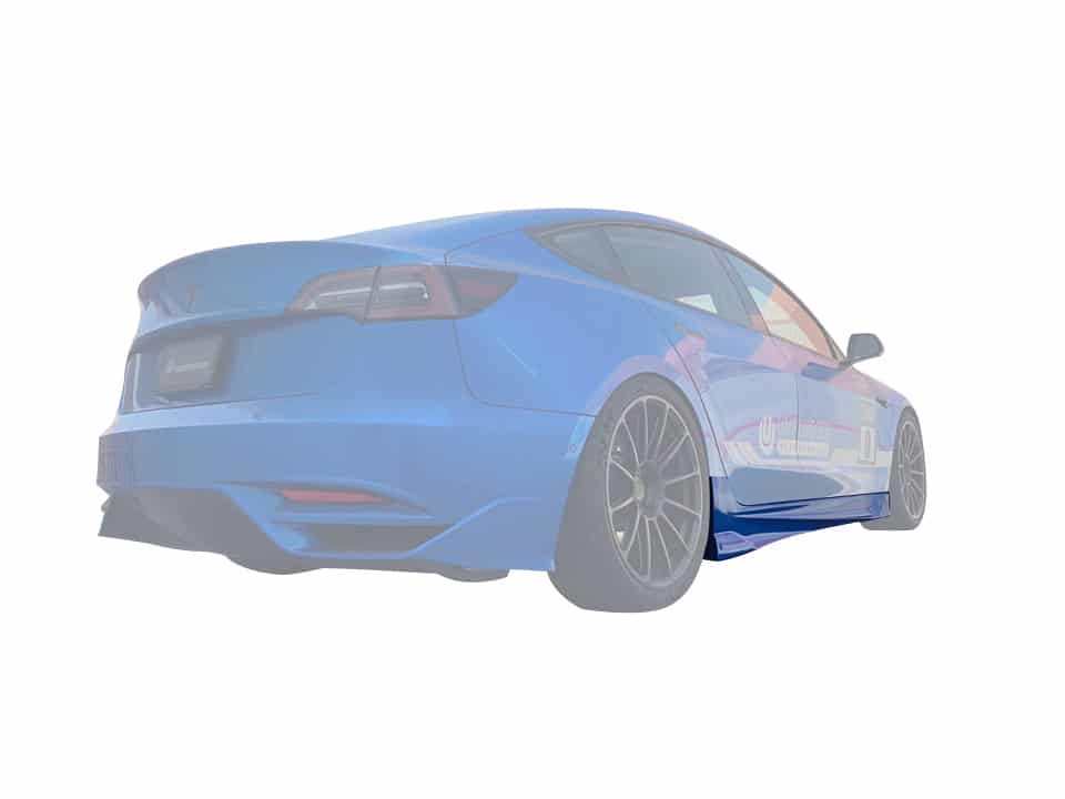 UNPLUGGED PERFORMANCE UP-M3-303-3.1 Накладки на пороги, PFRP для TESLA Model 3 Photo-1