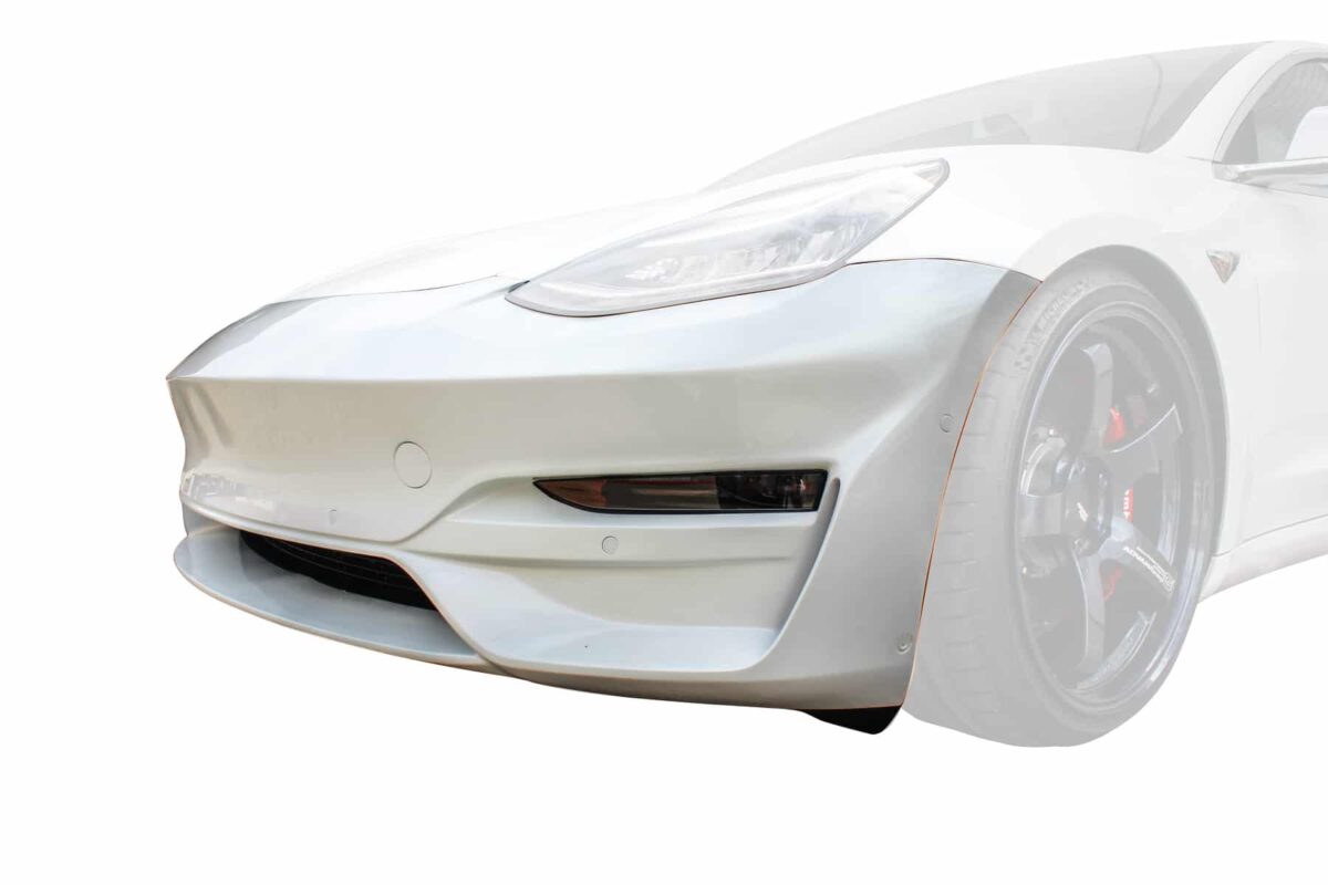 UNPLUGGED PERFORMANCE UP-M3-302-4.1 Додатковий дифузор для переднього бампера, карбон для TESLA Model 3 Photo-5