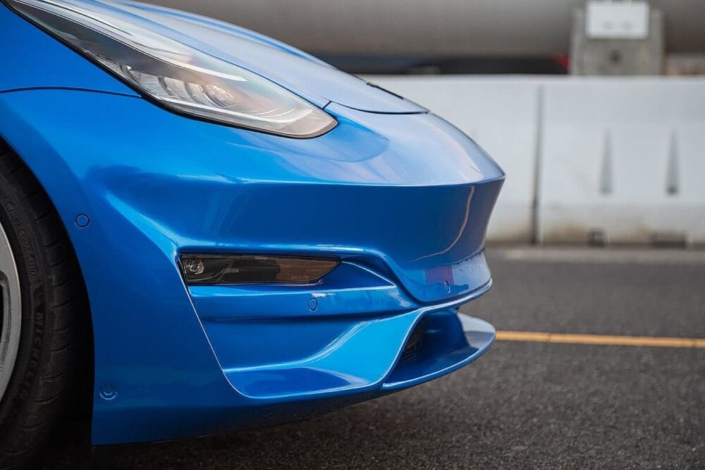 UNPLUGGED PERFORMANCE UP-M3-302-7.1 К-т переднього бампера, сріблястий металік PMSS для TESLA Model 3 Photo-3