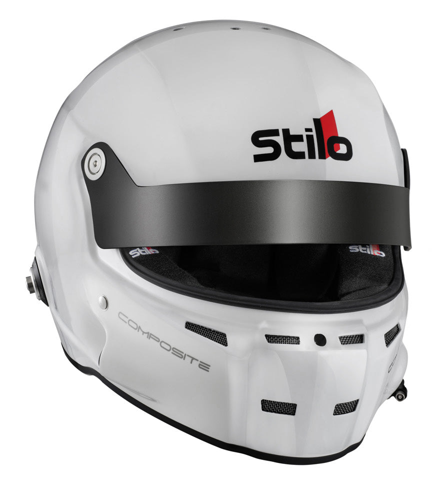STILO AA0702CG2T570101 Шолом закритий ST5 GT COMPOSITE, вбудований мікрофон, HANS, SA2020 / FIA, білий / чорний, р-р 57 Photo-1